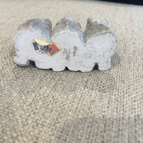 Hear no, see no evil, Say NO Evil Lucky Elephants 4" Stone Critters. USA VTG - Picture 3 of 5